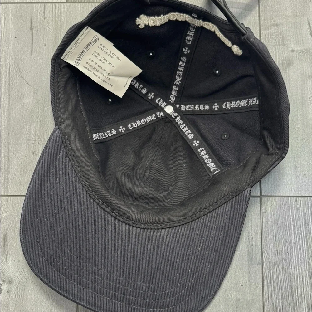 Chrome Hearts Matty Boy Chomper Leather‎ Strapback Hat Black Excellent Condition